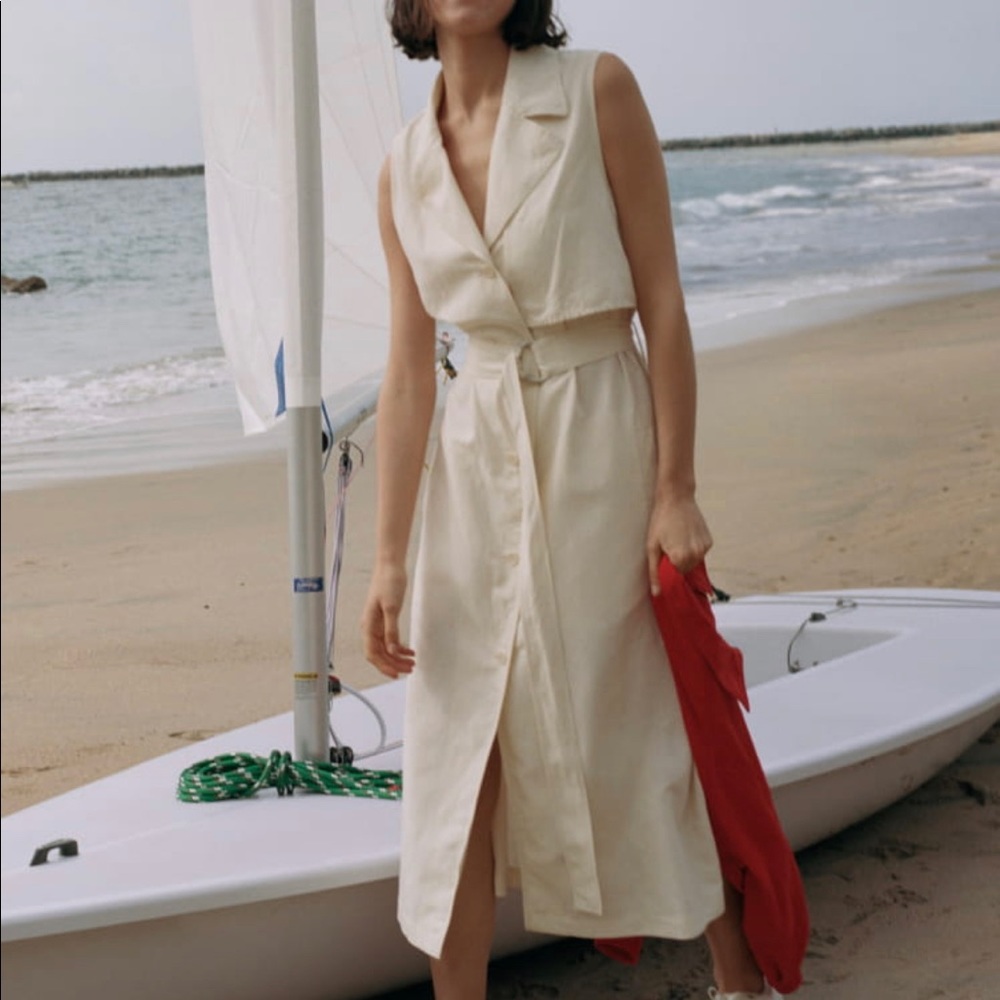 Uniqlo JW Anderson white/cream trench dress